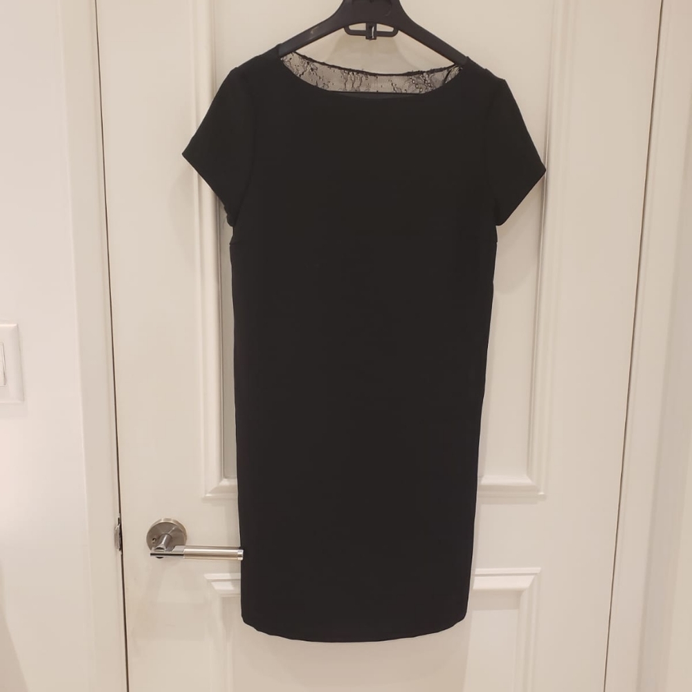 Zara black dress with lace on the back